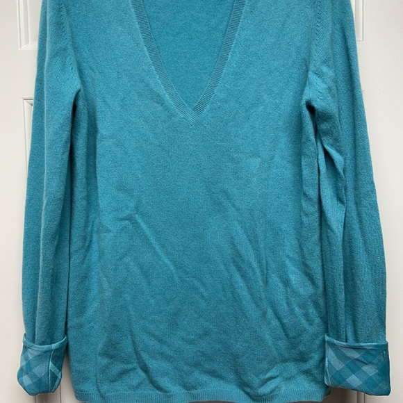 Burberry Brit cashmere sweater. Size large. Light blue